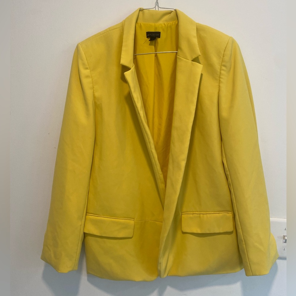 Ann Taylor yellow summer blazer 16 NEW